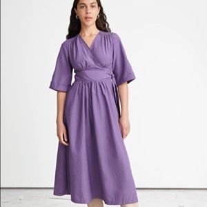 And other stories Purple maxi/ midi wrap dress